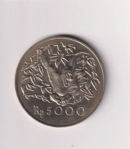 Indonesia 5000 Rupiah 1974- Orangutan RARE UNCIRCULATED COIN .EE361 - Picture 1 of 2