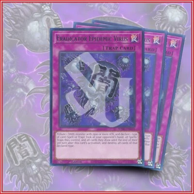 YuGiOh ERADICATOR EPIDEMIC VIRUS x3 | WISU-EN059 Rare 1st Edition 💎 - Image 1 of 2