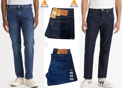BRANDED Levi 502 Men's Slim Tapered Jeans Classic Regular Trouser Stretch Denim Jeans