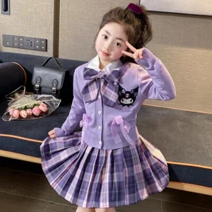 Anime Kuromi Lolita Kostüm JK Academy Anzug Kleid Mädchen Rock Dreiteiler Anzug  - Bild 1 von 24