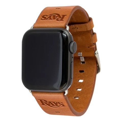 Tampa Bay Rays Premium Leather Apple Compatible Watch Band Cover