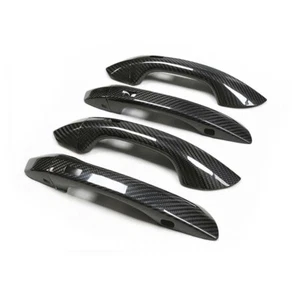 Real Carbon Fiber Exterior Door Handle Cover Trim fit For Audi A6 C8 S6 Q8 RSQ8 - Picture 1 of 9