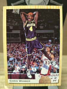1993 Classic Basketball #1 Chris Webber University of Michigan - Imagen 1 de 3