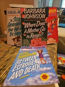 Barbara Johnson Lot 4 Geranium Hammer Esyrogen Resign Christian Humor Comedy  - Picture 1 of 8