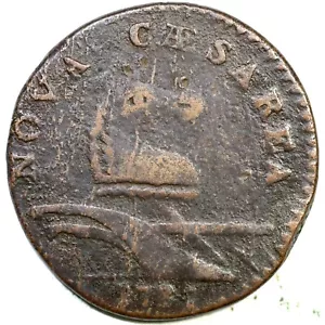 1787 M 32-T R-2 New Jersey Colonial Copper Coin - Picture 1 of 2