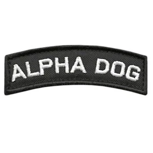Alpha Hund Schulterlasche bestickt taktische Moral Militär Touch Verschluss Patch - Bild 1 von 2