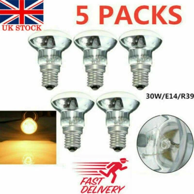 5PCS R39 Lava Lamp Bulb 30W SES E14 Reflector Screw in Spotlight Bulbs UK