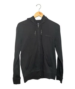 Armani Jeans Chaqueta con capucha y cremallera con logotipo negro para hombre talla mediana - Imagen 1 de 7