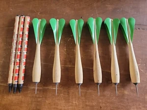 Wilson Sporting Goods Vintage Mid 1900's Wood-Celluloid Championship Dart Set - Picture 1 of 5