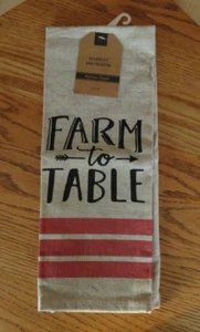 Farm to Table Küchentuch 16" x 28" 100% Baumwolle Mabelle Kollektion Neu mit Etikett - Bild 1 von 5