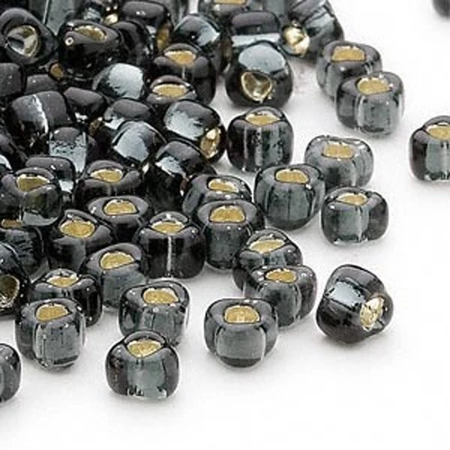 100 cuentas de vidrio Miyuki 4 mm x 3 mm metálicas forradas en plata 5/0 cuentas de semillas en forma de triángulo Foto 1 de 1