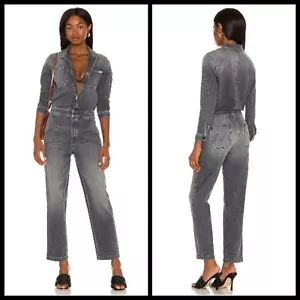 💕MOTHER💕 Half Spring Take-Off Ankle Jumpsuit ~ Stitching in The Dark S NWOT - Picture 1 of 16