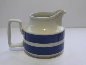 VINTAGE STAFFORDSHIRE POTTERIES CHEF WARE BLUE AND WHITE JUG - Foto 1 di 7