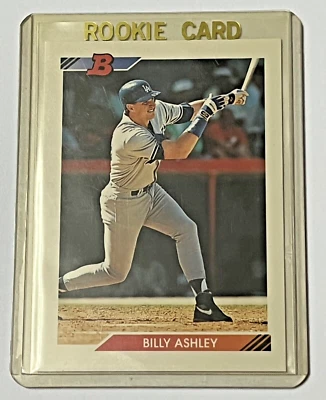 1992 Bowman #168 Billy Ashley Los Angeles Dodgers RC Rookie Card Baseball Card - Image 1 of 3