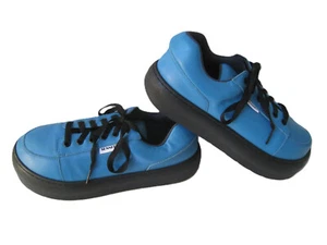 SUNNEI BLUE LEATHER "DREAMY" PLATFORM SNEAKERS WOMEN'S 9 EUR 41 HOT FREE S/H - Picture 1 of 10