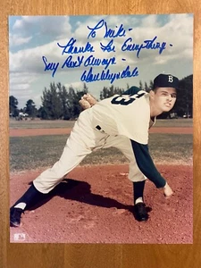 Foto firmada por Don Drysdale de 8x10 de los Dodgers de Brooklyn MLB béisbol automático de la corte - Imagen 1 de 2