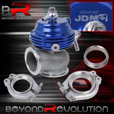 38mm Flanges Blue Super Charger Boost Manifold Compact External Wastegate V-Band - Image 1 of 4