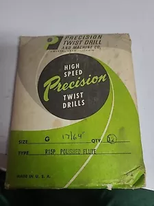 12 Präzisions G poliert Flötenbohrer HSS USA NEU Vintage - Bild 1 von 4
