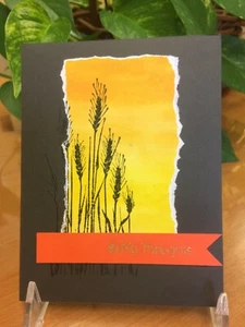 'In My Thoughts' Sunrise Grasses: handmade greeting card  - Picture 1 of 1