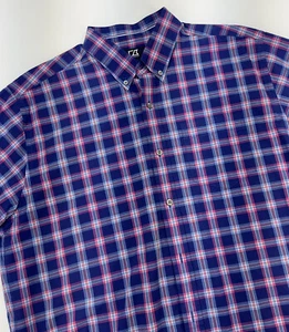 Cutter & Buck Short Sleeve Button Up Bright Multicolor Mens Large L - Picture 1 of 11