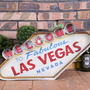 Man Cave LED Sign –Las Vegas Aged Vintage Appearance for a Classic look- GM-VEG - Picture 1 of 6