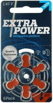60x Extra Power Gr. 312 Hörgerätebatterien 10x 6er Blister PR41 Braun - Bild 1 von 4
