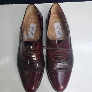Bally Maestro Burgundy Oxfords. Shoe Sz 9D - Picture 1 of 7