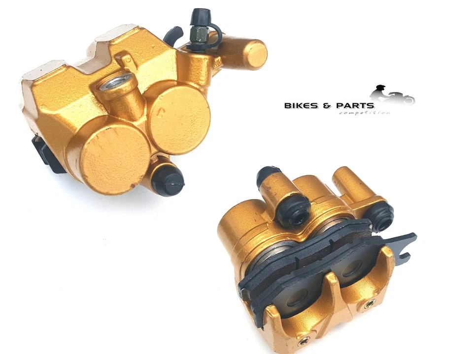 MZ 125 SM SX BREMSSATTEL GOLD HINTEN / RT VORN + BELÄGE BREMSZANGE BREMSANLAGE - Bild 1 von 1