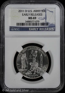 2011-D 50C United States Army Commem Half Dollar NGC MS 69 | Early Releases - Picture 1 of 4