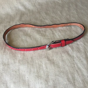 Circle Y Red Leather Women's Belt, Vintage 1970s, Western Wear, Excellent Cond. - Picture 1 of 4