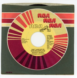 Don't Hand Me No Hand Me Down Love Beverly Heckel Promo Mono/Stereo NM 45 Record - Picture 1 of 2