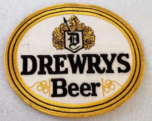 1970s Drewry's Beer Brewing Back Jacket Oval Patch New NOS Lion Brothers - Bild 1 von 4