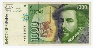 Spain ... P-163 ... 1.000 Pesetas ... 1992 ... Choice *VF+*😄 - Picture 1 of 2