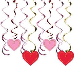 Hearts Valentine's Day Hearts Holiday Theme Party Decoration Dizzy Danglers - Picture 1 of 1