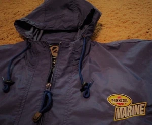 Neu ~ Pennzoil Marine ~ Öl Regenjacke mit Kapuze für Übershirt ~ Größe Large neu ohne Etikett - Bild 1 von 4