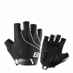 ROCKBROS Bicycle Full-finger/Half-finger Cycling Touch Screen Gloves Black White - Picture 1 of 14