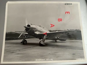 Vintage SEVERSKY XP-41 Experimental Fighter Official Air Corps Photo reprint - Picture 1 of 1