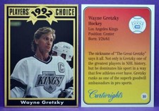 Wayne Gretzky LA Kings 1992 Cartwrights Magazine Players Choice GOLD FOIL #10