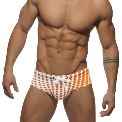 Trajes de baño para hombre de secado rápido bañadores a lunares duraderos sexy calzoncillos pantalones cortos de playa Foto 1 de 4