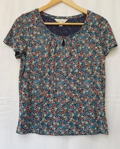 Seasalt Cornwall Appletree Top. Multicoloured Floral Short Sleeve. UK Size 8. - Picture 1 of 9