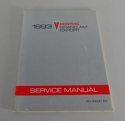 Diagnostica Manuale/Manuale di Servizio Pontiac Grand Am Esportazione From 1993 - Immagine 1 di 4