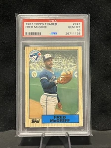 1987 Topps Traded #74T Fred McGriff ROOKIE Toronto Blue Jays PSA 10 GEM MINT - Picture 1 of 1