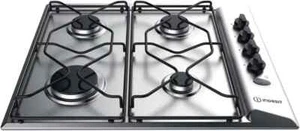 Indesit Aria PAA642IX/I WE 58cm Built-In 4-Burner Gas Hob, Stainless Steel - Picture 1 of 4