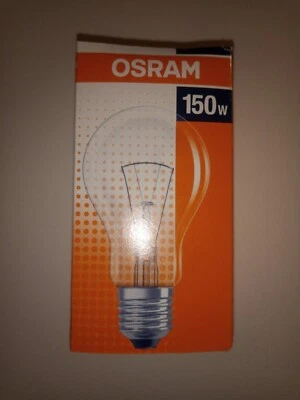 OSRAM  CLASSIC  A CL 150W KLAR  230V E27 /ES GLÜHLAMPE CLASSIC GLÜHBIRNE in OVP! - Bild 1 von 4