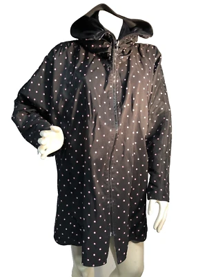 MYCRA PAC теперь пальто/куртка двусторонний 0/P черный розовый горошек Bin-X - Изображение 1 из 4