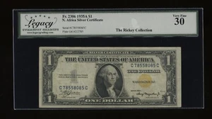 DBR 1935-A $1 North Africa Fr. 2306 CC Block Legacy 30 Serial C78558085C - Picture 1 of 2