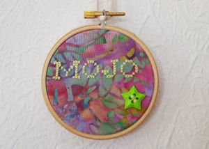 MOJO Embroidery. 3 inch Hoop Art. Cross stitch Quote. Small Gift - Picture 1 of 4