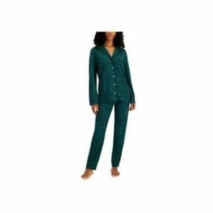 Alfani Women's Size XXL Green Snake Ultra Soft Shirt & Pants 2PC Pajama Set - Picture 1 of 1