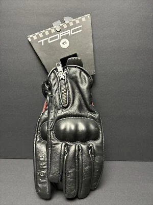 Guantes de Cuero Torc XS Retro Moto Carreras Rojo Beverly Hills Honda KTM Foto 1 de 4