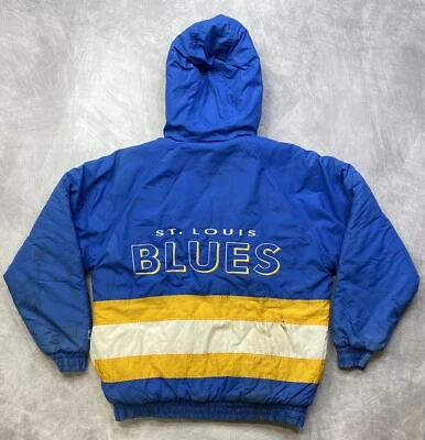 Chaqueta acolchada con capucha acolchada vintage St. Louis Blues talla grande Foto 1 de 4